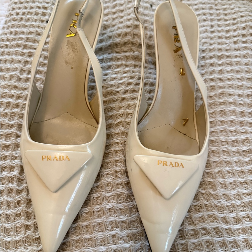 Cream Slingback Heels